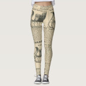  digitale krantenkrant Patroonvrouwen Leggings (Voorkant)