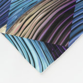 Digitale Kunst Blauw Abstract Vierkanten Fleece Deken (Hoek)