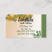 Digitale kunst Bloemen & Bladranden Visitekaartje (Achterkant)