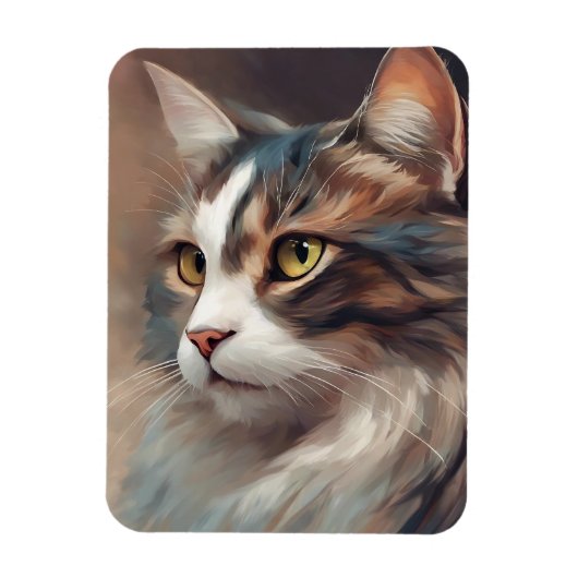 Digitale kunst Cat 718 Magneet (Verticaal)