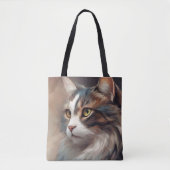 Digitale kunst Cat 718 Tote Bag (Voorkant)