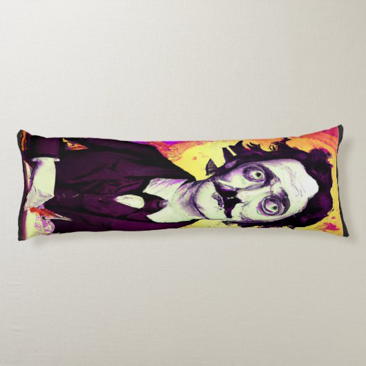 Digitale kunst  Edgar Allan Poe Raven Lichaamskussen (Achterkant)