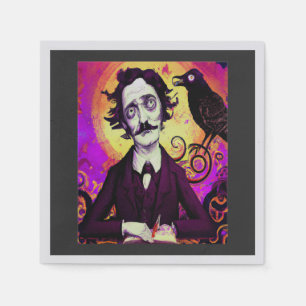 Digitale kunst  Edgar Allan Poe Raven Servet