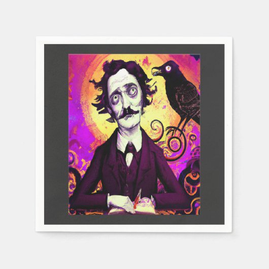 Digitale kunst  Edgar Allan Poe Raven Servet (Voorkant)