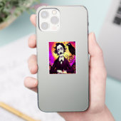 Digitale kunst  Edgar Allan Poe Raven Square S Sticker (Phone)