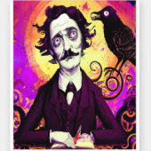 Digitale kunst  Edgar Allan Poe Raven Square S Sticker (Front)