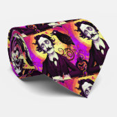 Digitale kunst Edgar Allan Poe Raven Stropdas (Opgerold)