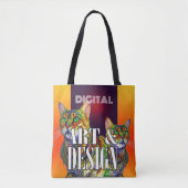 Digitale kunst en design tote bag (Voorkant)
