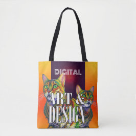 Digitale kunst en design tote bag