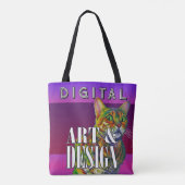 Digitale kunst en design tote bag (Achterkant)