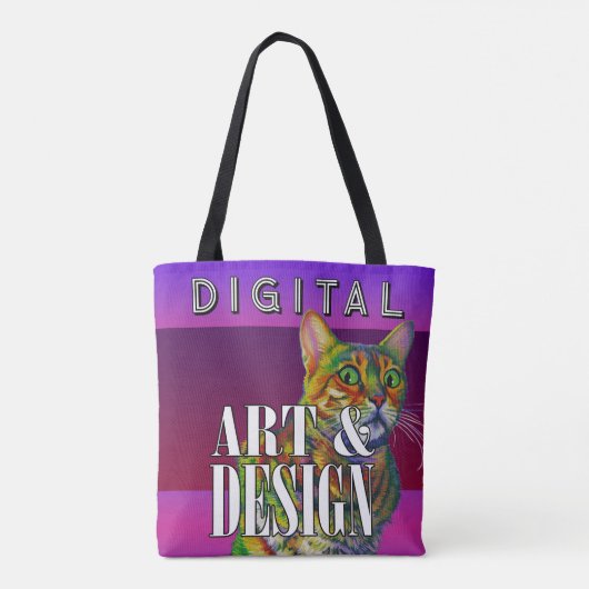Digitale kunst en design tote bag (Achterkant)