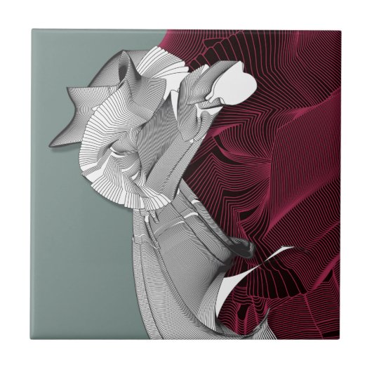 Digitale Kunst Figuur Tegeltje (Voorkant)