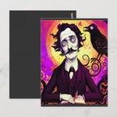 Digitale kunst  Kijk Edgar Allan Poe Raven Sho Briefkaart (Voorkant / Achterkant)