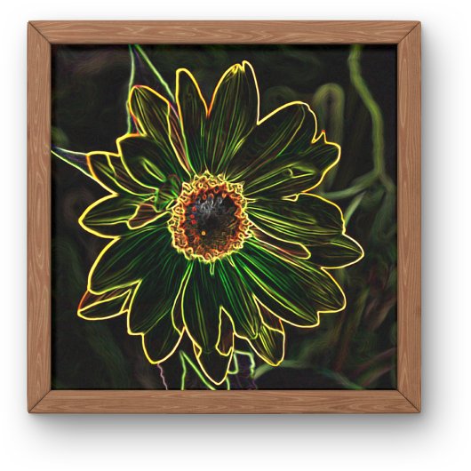 Digitale Kunst Leinwand Neon Natur Canvas Afdruk