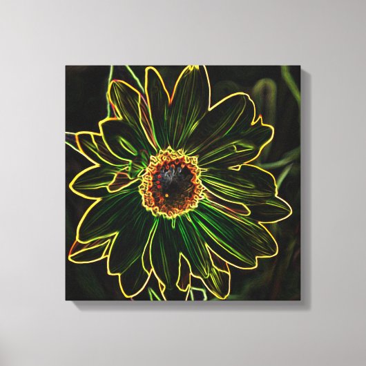 Digitale Kunst Leinwand Neon Natur Canvas Afdruk (Voorkant)