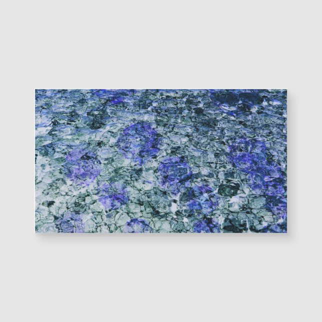 Digitale kunst met blauwe waterverf abstracte acht (Voorkant)