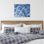 Digitale kunst met blauwe waterverf abstracte acht canvas afdruk (Insitu (Slaapkamer))