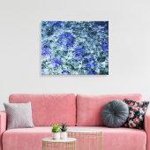 Digitale kunst met blauwe waterverf abstracte acht canvas afdruk (Insitu (Woonkamer))