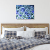 Digitale kunst met blauwe waterverf abstracte acht canvas afdruk (Insitu (Slaapkamer))