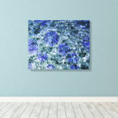 Digitale kunst met blauwe waterverf abstracte acht canvas afdruk (Insitu (Houten vloer))