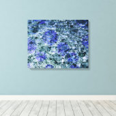 Digitale kunst met blauwe waterverf abstracte acht canvas afdruk (Insitu (Houten vloer))