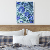 Digitale kunst met blauwe waterverf abstracte acht canvas afdruk (Insitu (Slaapkamer))