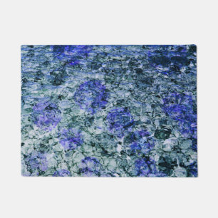 Digitale kunst met blauwe waterverf abstracte acht deurmat