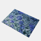 Digitale kunst met blauwe waterverf abstracte acht deurmat (Schuin)