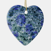 Digitale kunst met blauwe waterverf abstracte acht keramisch ornament (Rechts)