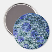 Digitale kunst met blauwe waterverf abstracte acht magneet (Voorkant / Achterkant)