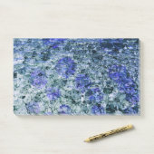 Digitale kunst met blauwe waterverf abstracte acht post-it® notes (Op bureau)