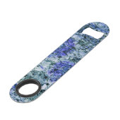 Digitale kunst met blauwe waterverf abstracte acht speed flessenopener (Achterkant Gekanteld)