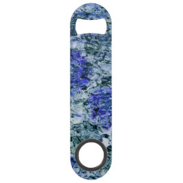 Digitale kunst met blauwe waterverf abstracte acht speed flessenopener