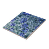 Digitale kunst met blauwe waterverf abstracte acht tegeltje (Zijkant)