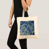 Digitale kunst met blauwe waterverf abstracte acht tote bag (Voorkant (product))