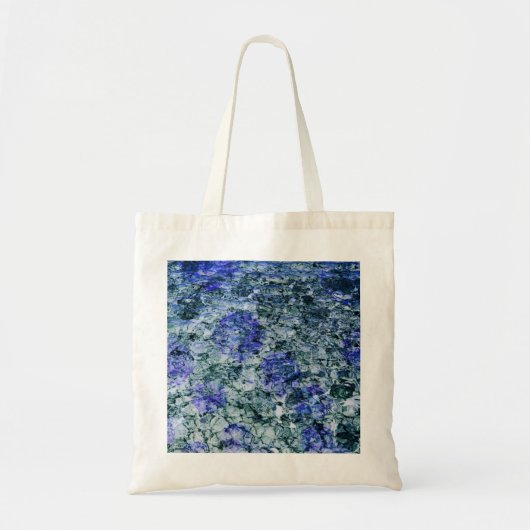 Digitale kunst met blauwe waterverf abstracte acht tote bag (Voorkant)