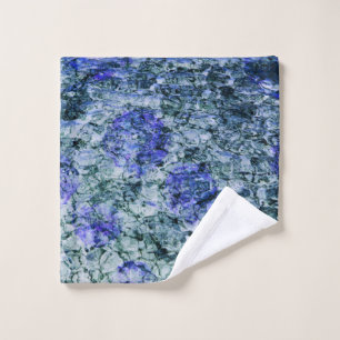 Digitale kunst met blauwe waterverf abstracte acht washandje