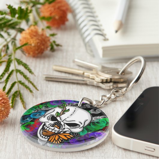 Digitale kunst met de dik en de vorst sleutelhanger (Voorkant Rechts)