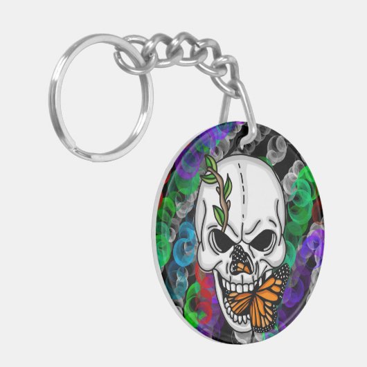 Digitale kunst met de dik en de vorst sleutelhanger (Voorkant Links)