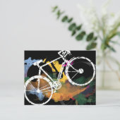digitale kunst met kunstfietsen briefkaart (Staand voorkant)