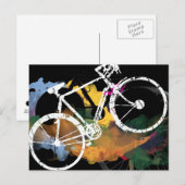 digitale kunst met kunstfietsen briefkaart (Voorkant / Achterkant)