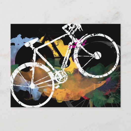 digitale kunst met kunstfietsen briefkaart (Voorkant)