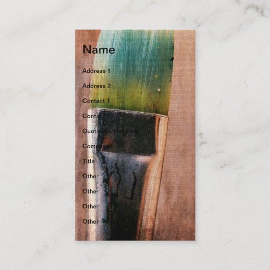 Digitale kunst met penseel visitekaartje (Voorkant)