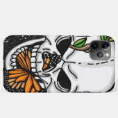 Digitale kunst met schedel en vlinder Case-Mate iPhone case (Achterkant (horizontaal))