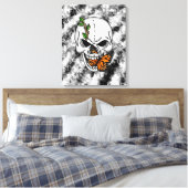 Digitale kunst met schedel en vorst canvas afdruk (Insitu (Slaapkamer))