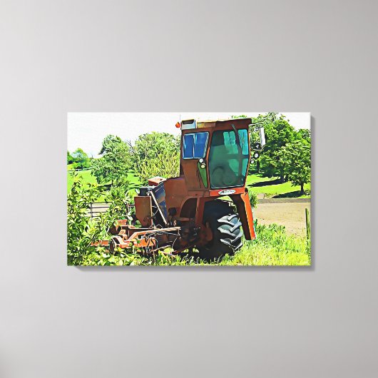 Digitale Kunst Midwest Tractor Canvas Kunstwerk Afdruk (Voorkant)