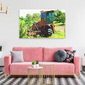 Digitale Kunst Midwest Tractor Canvas Kunstwerk Afdruk (Insitu (Woonkamer))