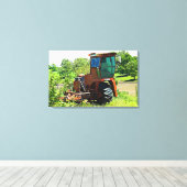 Digitale Kunst Midwest Tractor Canvas Kunstwerk Afdruk (Insitu (Houten vloer))