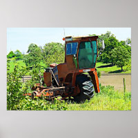 Digitale Kunst Midwest Tractor Canvas Kunstwerk