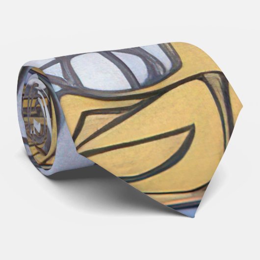 Digitale kunst, nieuwe kunststijl stropdas (Opgerold)